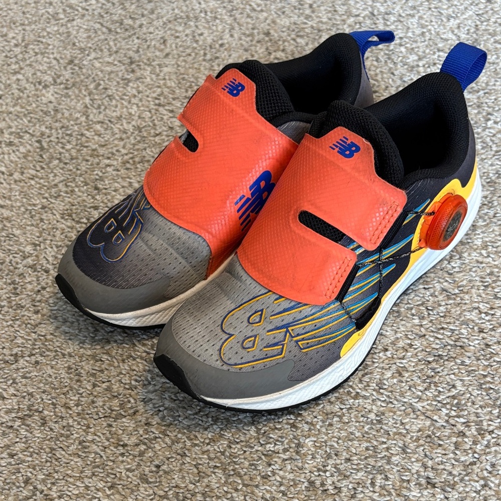 New Balance Kids' Orange and Gray Sneakers